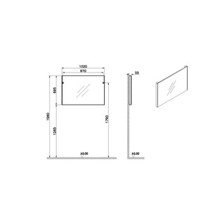 VitrA Basis 100 cm Düz Ayna 66907