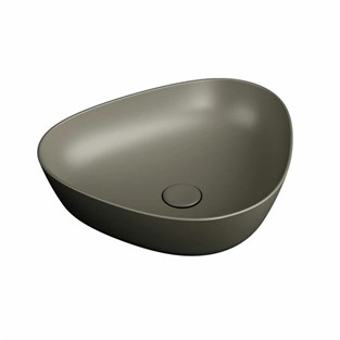 VitrA Plural Üçgen Alçak Çanak Lavabo 47 cm-Mat Vizon 7812B450-0016