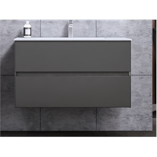 ORKA Nest Banyo Dolabı Takımı Mat Antrasit Lake 90 cm ORKA5000550