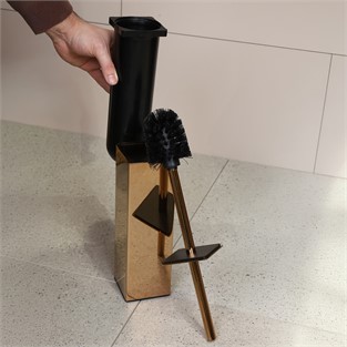 Kobos Kare Tuvalet Fırçalığı Yerden Parlak Bakır KBW-822RS