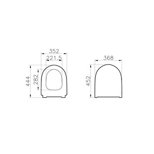 VitrA Sento Slim Klozet Kapağı Duroplast Üstten Sıkmalı 130-003R009