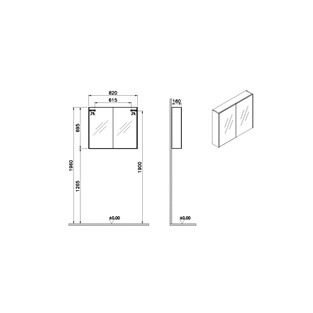 VitrA Basis Dolaplı Ayna 80 Cm 66902