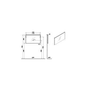 VitrA Core Düz Ledli Ayna 120 cm 66917