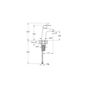 Artema Flow Round Lavabo Bataryası Krom (yüksek) A42925