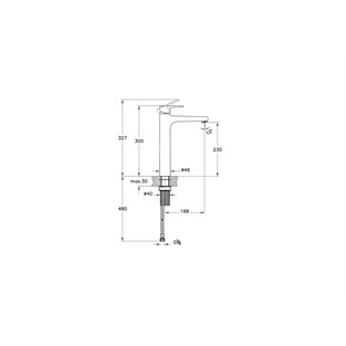 Artema Flow Square Çanak Lavabo Bataryası Krom A42936