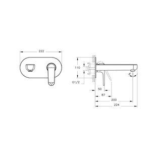 Artema Root Round Ankastre Lavabo Bataryası Soft Altın A4272174