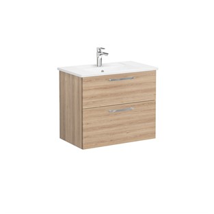 VitrA Root Flat Çekmeceli Lavabo Dolabı 80 cm Doğal Meşe 66302