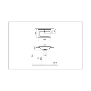 VitrA Mia Etajerli Lavabo 60 cm 7461L003-0002