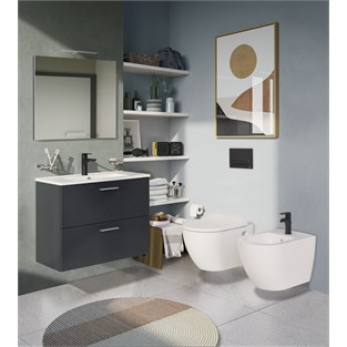 VitrA Mia Banyo Dolabı Seti 80 cm Antasit 75100