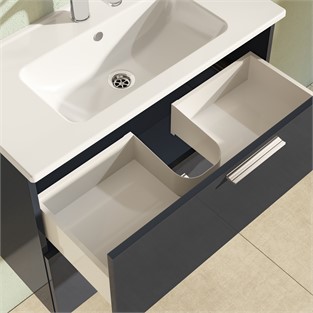 VitrA Mia Banyo Dolabı Seti 80 cm Antasit 75100