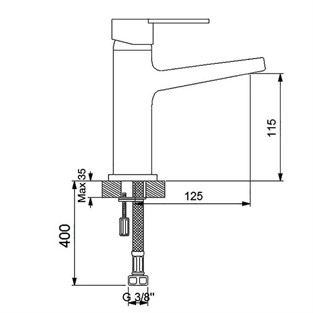 Newarc Premium Yüksek Lavabo Bataryası Krom 832525
