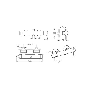 VitrA Origin Banyo Bataryası Soft Bakır A4261929