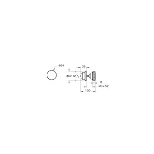 VitrA Origin Yuvarlak Lavabo Süzgeci Fırçalı Nikel A4514834