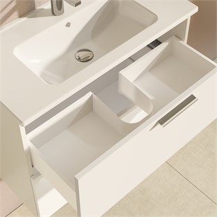 Vitra Mia Banyo Dolabı Seti 80 cm Parlak Beyaz 75024