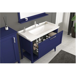 ORKA Bastle Banyo Dolabı Takımı Mat Lacivert 65 cm ORKA5002319