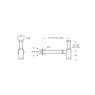 VitrA Origin Classic Lavabo Sifonu Altın A4512325