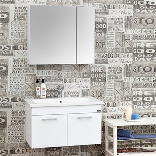 ORKA Mars Banyo Dolabı Takımı Beyaz 80 cm ORKA5000464