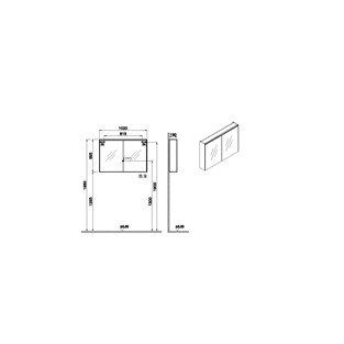 VitrA Core Dolaplı Ayna 100 Cm Led  66912