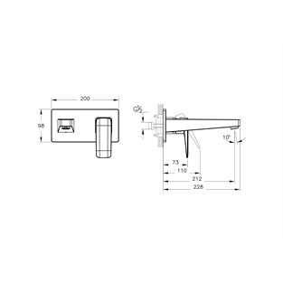 Artema Root Square Ankastre Lavabo Bataryası Soft Altın A4273874