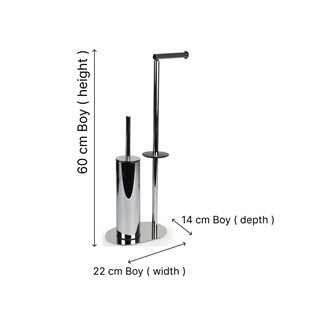 Kobos Hareketli WC Set Yuvarlak Parlak Krom KBW-829CR
