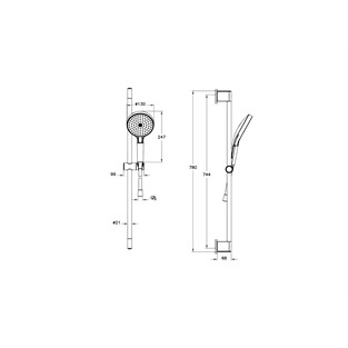 Artema Prime Round Sürgülü El Duşu 3F 130mm Mat Siyah A4592736