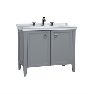 VitrA Valarte Kapaklı Etajerli Lavabo Dolabı 100 cm Mat Gri 62166