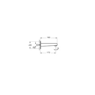Artema Minimax Square Çıkış Ucu Mat Siyah A4359836