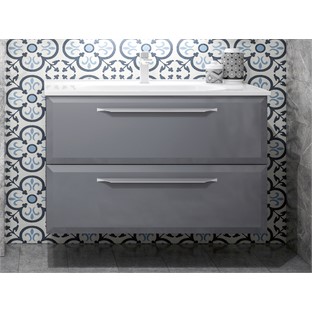 ORKA Nuvola Banyo Dolabı Takımı Parlak Gri Lake 80 cm ORKA5000593