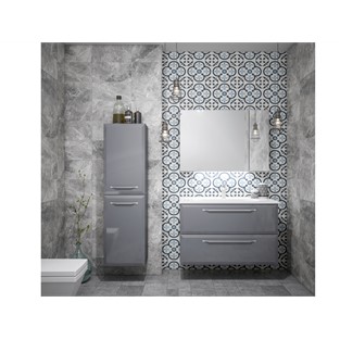 ORKA Nuvola Banyo Dolabı Takımı Parlak Gri Lake 80 cm ORKA5000593