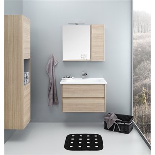 ORKA Düden Çekmeceli Banyo Dolabı Takımı Odeon Beyaz Meşe 80 cm ORKA5002662