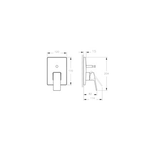 Artema Minimax Square Ankastre Mekanik Banyo Bataryası Minibox Mat Siyah A4373236
