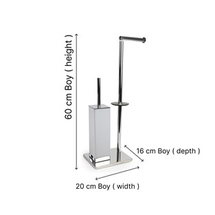 Kobos Hareketli WC Set Kare Parlak Krom KBW-871CR