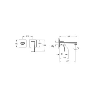 Artema Minimax Square Ankastre Lavabo Bataryası Kısa Mat Siyah A4359236