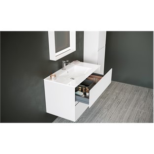 ORKA Nest Banyo Dolabı Takımı Mat Beyaz Lake 120 cm ORKA5000551