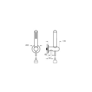 VitrA Liquid 1F El Duşu Takımı Parlak Siyah A4279639