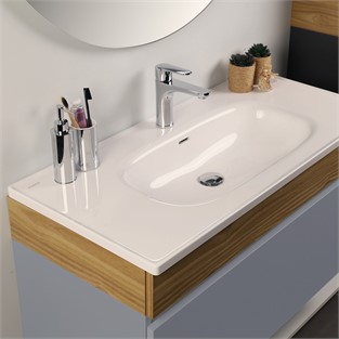 Kobos Harmony 100 cm Banyo Dolabı Seti Light Grey + Meguro