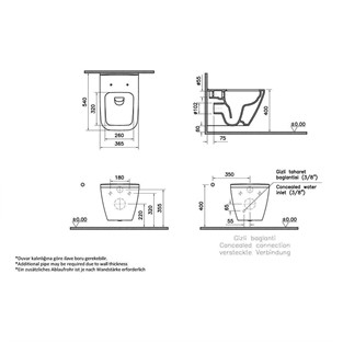 VitrA Integra Square Rim-Ex Asma Klozet Mat Siyah 7082L083-0090