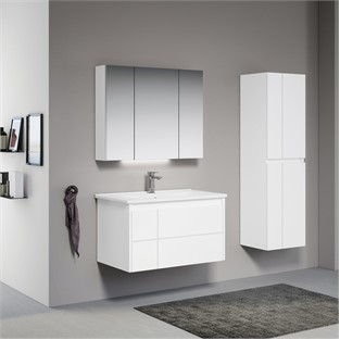ORKA Likya Banyo Dolabı Takımı Mat Beyaz 80 cm ORKA5002486