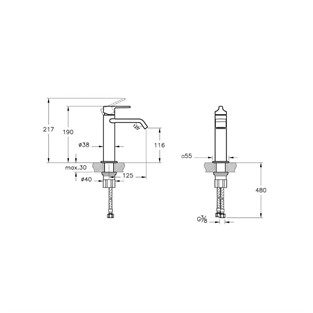 VitrA Suit Lavabo Bataryası Soft Bakır A4281629