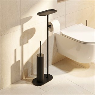 Kobos Nova Hareketli WC Set Yuvarlak Mat Siyah KBW-836-1MB