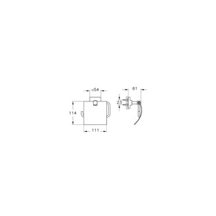 VitrA Root Tuvalet Kağıtlığı (Kapaklı) Mat Siyah A4480436