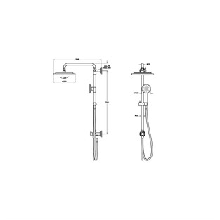 VitrA Origin Classic Duş Kolonu Krom A45793