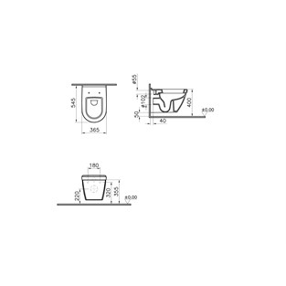 Vitra S50 W-hung Klozet 54 cm 5618L003-0075