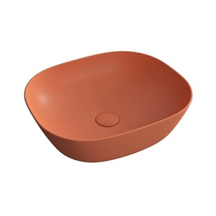 VitrA Plural Çanak Lavabo Oval 45x38 cm Mat Terra Rosa 7810B477-0016