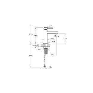 VitrA Origin Lavabo Bataryası Soft Bakır A4255629