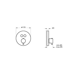 Artema Aquaheat Ankastre Termostatik Banyo Bataryası Krom A42718