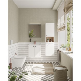 VitrA Root Classic Kapaklı Lavabo Dolabı 60 cm Mat Beyaz 68701