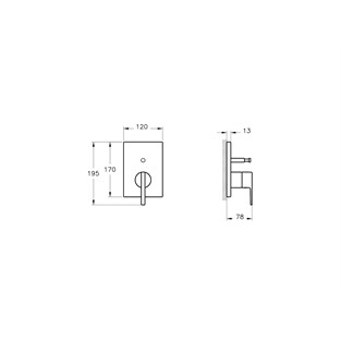 VitrA Suit Ankastre Banyo Bataryası Parlak Siyah A4283839