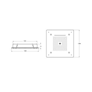 VitrA Hiera Duş Başlığı 5 Fonksiyonlu 50x50 cm Krom A45734