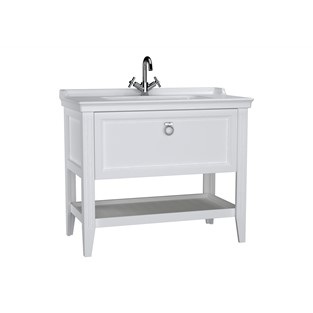 VitrA Valarte Çekmeceli Etajerli Lavabo Dolabı 100 cm Mat Beyaz 62183